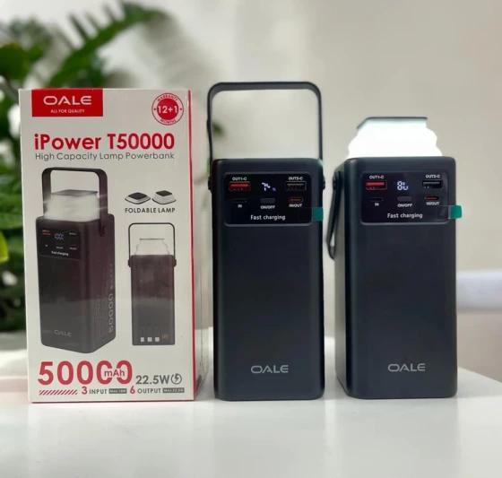 پاوربانک Oale مدل T50000 ظرفیت ۵۰۰۰۰ میلی آمپر ساعت