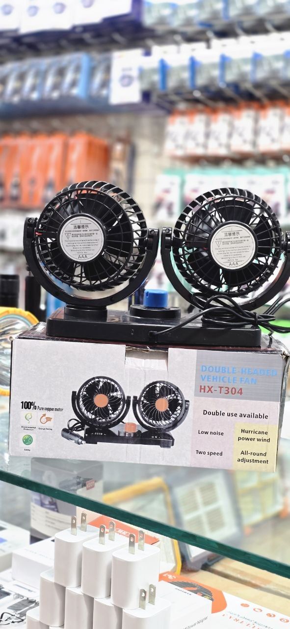 پنکه خودرو دوقلو مدل HX-T303 ۱۲ ولت