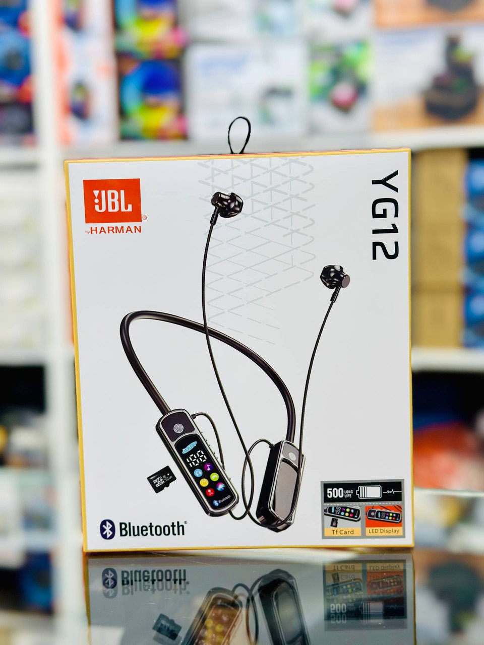 هندزفری گردنی JBL مدل YG12 | نمایشگر LED و پشتیبانی از کارت حافظه