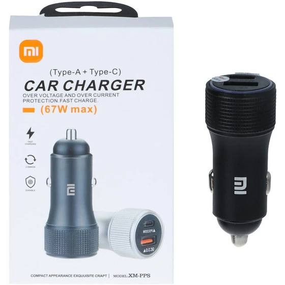 شارژر فندکی فست دو پورت Xiaomi مدل XM-PPS 67W - مشکی - YSP