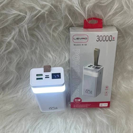 پاوربانک LEVINO مدل N-50 ظرفیت 30 هزار میلیآمپر